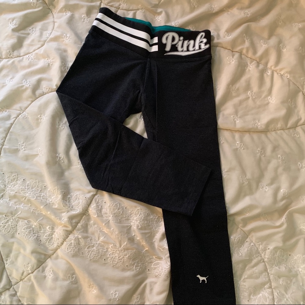 PINK cotton ankle leggings (XS)